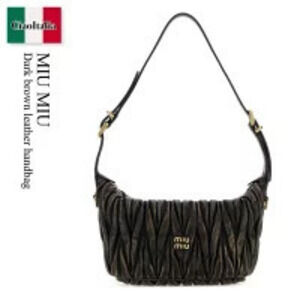 Miu Miu Bag Handbag Dark Brown Leather